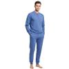 Generico Pigiama Caldo Cotone Uomo Interlock Garzato (Peso 200 gr Metro lineare) Pigiama Uomo Invernale Lungo, Pigiami 100% Made in Italy Disponibili dalla M alla 3XL (3XL, Catania Azzurro)