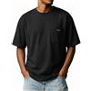 Elainone T-Shirt da Uomo in Cotone a Maniche Corte, con Girocollo e Taschino sul Petto, Ideale per Il Lavoro e l'uso Quotidiano.