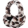 XIAOHAWANG Donne Inverno Unisex Ear Muffs Finta Pelliccia Caldo Paraorecchie Lady Ragazze Plush Ear Scaldare Orecchie All'aperto Copre (bianco stampa leopardo)