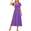 Cocila Offerte Donna Womens Summer Dresses Vestiti Leggeri Mare Vestito da Cerimonia Fantasia Verde Vestito Floreale Donna Lungo Vestito sotto Il Ginocchio Donna Vestitino Leggero Donna Miei Ordini Offerta