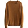 Chanyarn Donna Maglione 100% Lana Merino Autunno Inverno Caldo Girocollo a Maniche Lunghe Maglione Lavorato a Maglia (Caramel,S)