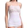 Generico Top Canottiera Donna in Puro Cotone con Pizzo Alto Elegante Spalline Sottili