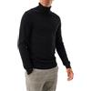VEQUÈ Maglione Uomo Invernale Collo Alto Lana Cashmere Slim Maglia Pullover Dolce Vita (IT, Testo, L, Regular, Regular, Nero)