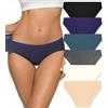 ALL OF ME - Confezione da 5/6 slip senza cuciture da donna, biancheria intima sexy e comoda, invisibile, mutandine da donna, bikini, multipack, taglie XS-XL, XL