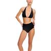 Modibodi Swimwear - Slip da bikini riciclato a vita alta, da leggera a media assorbenza, biancheria intima per le mestruazioni, da donna, slip bikini, mutandine mestruali, colore nero, Nero , 50