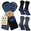 MOUNTREX® Calzini in lana alpaca, per uomo e donna, invernali, caldi, calzini termici, spessi, 2 paia, 39-42