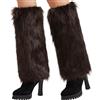 Nanxson Scaldamuscoli In Pelliccia Da Donna Peloso Scaldamuscoli Copristivali Lunghi Invernali In Pelliccia Finta Pelliccia Morbida Boot Covers Calzini Caldi al Ginocchio (Caffè)