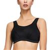 Deyllo Donna Reggiseno Sportivi Alto Impatto Supporto Totale Senza Ferretto Nero 7G