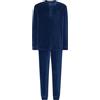 El Búho Nocturno Pigiama Uomo Invernale Natalizio - Flanella Cotone 100% Aperto Davante Bottoni/Pile Pesante Polare Velluto Righe - Caldo Due Pezzi Tasche Taglie Forti, 80% COT. 20% Pol, Blu, XXL