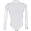 Ready4Dance Body Lupetto Uomo Danza - Maniche Lunghe, Tessuto Elasticizzato, Chiusura a Bottoni - Per Latino Americano, Salsa, Samba, Cha Cha - Nero o Bianco - Taglie S-3XL - Made in Italy