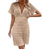 LKRSEEF Pareo Donna Mare Abbigliamento Estivo Vestito Elegante Copricostume Lungo Abito Camicia Costumi da Corto Crochet Dress Rosso Abiti Estivi Eleganti Curvy Sexy Vestiti Bianco Larghi