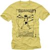 MAKAYA Maglietta Band- T-Shirt Musica Chitarra Classica Rock Uomo Giallo XXL