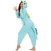 Guturris Pigiama Dragon Onesie Animale Costume Halloween Cosplay Tuta Sleepwear per Donne e Uomini Blu L
