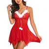 Avidlove Negligee da Donna Natale Sexy Lingerie di Pizzo Lingerie di Natale Festival Intimo Aperto sul Davanti Lingerie Babydoll Costume di Natale Indumenti da Notte con Perizoma