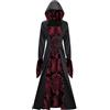 NaLatia Costume Halloween Costume da Vampiro Vestito Gotico da Vampiro con Collana, per Cosplay Halloween Carnevale
