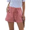 HVEPUO Pantaloncini Donna Jeans Estivi Larghi Cotone Shorts Casual Pantaloni Corti