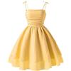 Generico Abiti da Bambina Ragazza Senza Manica Spalline Elegante Vestito Estivo A-Line Abito da Principessa Tinta Unita Vestitos Bambina Vestiti Casual per Bambine Ragazze 8-12 Anni
