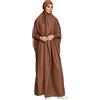 Odizli Abaya Abito da preghiera da donna, a maniche lunghe, islamico, musulmano, arabo, turco, Ramadan, lungo, da preghiera