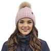 Vivisence Cappello Invernale da Donna con Pompon Realizzato in Filato Morbido E Caldo con Fodera Interna in Pile Antistatico vestibilità Comoda Ideale per l'inverno