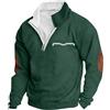 VPQILH 1/4 Zip Pullover Uomo Invernale Calda Felpa Uomo Senza Cappuccio Maglioni e Felpe con Collo in Piedi Maglia di Tuta Maniche Lunghe Sweatshirt in Tinta Unita Maglione Sportiva Casual Pullover Top