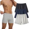 Hialegion Uomo Boxer Lotto Cotone Calecon Intimo Uomo Lettera Boxer Traspirante Confortevole Morbido 3 Pacchetto M