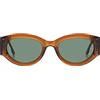 KOMONO Dax Bronze Unisex Oval Cellulose Propionate Sunglasses for Men and Women with UV Protection and Scratch-Resistant Lenses