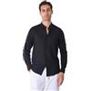 Ciabalù Camicia Uomo in Lino Coreana Slim Fit Manica Lunga