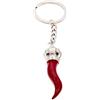 inSCINTILLE Portachiavi Portafortuna Unisex con Corno Rosso