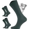 TODO 2 paia di calzini DIABETIKER MERINO senza elastico in vita, extra larghi, in lana, per diabetici, da uomo e da donna, verde, 43-46