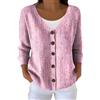 Gienslru Cardigan Donna Elegante Maglione Golfino A Lungo Pullover Maglioni con Scollo Aperto Sul Davanti Rosa Maglieria Leggero Cappotto, Casual Oversize Maglia Giacca Softshell Autunno Di Natale Invernale