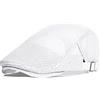 Coucoland Cappello da uomo estivo a rete, traspirante, con visiera piatta, accessorio per la vita quotidiana bianco Taglia unica