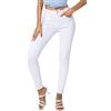 Nina Carter P076 Jeans da donna Skinny Fit, a vita alta, push-up, elasticizzati, look usato, jeans, Bianco (P076-10), S