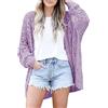 TDEOK Giacca lunga all'uncinetto da donna in cotone - cardigan leggero lungo da donna estivo - leggero sottile cardigan con bottoni a maniche lunghe pizzo elegante cardigan a maglia cardigan lavorati a