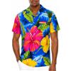 King Kameha Funky Camicia-Hawaiana Uomo Manica-Corta Elegante Palme Tropicali Grande-Fiore Unisex
