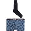 Tommy Hilfiger Uomo Set Regalo Pantaloncino Boxer e Calzini, Blu (Micro Foulard/des Sky), XL