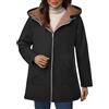 Generico Cappotto Mezza Stagione Donna Piumino Liscio Donna Cappotto Invernale Corto Parka Impermeabile Giubbotto Giacca Imbottita Trench Impermeabile Cappottino Capispalla Primaverili