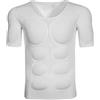 Ypnrd Uomini Muscolo Finto Modellare Falso Spalle Imbottito Biancheria Intima per Nozze Festa Fitness Stealth Simulazione Muscolo Pettorale Slim T-Shirt