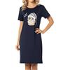In One Clothing Camicia da notte da donna a maniche corte, in morbido jersey singolo in 100% cotone, XXL