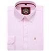 JANEO BRITISH APPAREL Nos Tibi Serviat U Camicia Oxford da Uomo a Righe a Maniche Lunghe. Acquista Singolo o con Il Suo Tinta Unita Corrispondente, Confezione da 2 Paia. Il Kensington,Colletto e Tasca con Bottoni. (1pc,Pink,L)