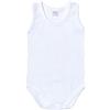 Ellepi 6 Body Bimbo in Puro Cotone Anallergico con Cuciture Comfort Colore Bianco Senza Maniche. Taglia 18 Mesi