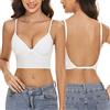 SEAGETTINO Reggiseno con schiena bassa da donna, push-up, scollo a V profondo, reggiseno senza schiena profonda, spalline multiway, reggiseno convertibile, reggiseno sollevamento filo