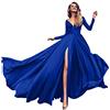 Daikascbny Vestito Donna Elegante Cerimonia Abito da Donna Classico Spalline Banchetto Spaghetti Vintage Eleganti alla Moda Lunghi Vestito da Sera Cocktail Party Abiti Donna Slim Fit