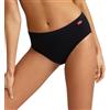 Intimitaly Liabel - (Pacco da 6) Mutande da Donna in Cotone Vita Alta - Slip Donna Cotone Colori Nero o Bianche - Intimo Traspirante e Confortevole T25 (IT, Testo, M, Regular, Regular, Nero)