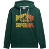 Superdry Felpa da uomo con cappuccio arcobaleno