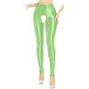 Maeau Collant da donna oleoso lucido, leggings skinny, sexy, a vita alta, per yoga, taglia S-L (Asie M-XL), verde, M