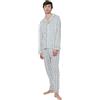 TRAMAS+ Pigiama da Uomo Camicia Lunga, 100% Cotone, con Manica Lunga e Pantalone Lungo, Completo da Notte Mezza Stagione