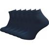GAWILO Calzini da donna Quarter in 100% puro cotone (6 paia | 10 paia) | Piedini senza cuciture pressanti sulle dita dei piedi, Blu | 6 paia, 35-38