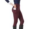 SNGUOQ Pantaloni da Equitazione Primaverili ed Estivi Donna, in Maglia, Elasticizzati, Aderenti, in Silicone, Traspiranti per Equitazione Allenamento(Red,L)
