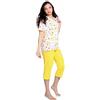 Leedya Pigiama Donna Leggero e Traspirante - Pinocchietto Frutta GBIANCO 757 Tg M