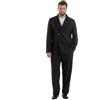 Giosal Abito Uomo Doppiopetto Viscosa Relaxed Fit Completo Giacca Rever A Lancia Pantaloni Pinces Fondo Largo Baggy Casual Vari Colori (IT, Numero, 46, Regular, Regular, Nero)